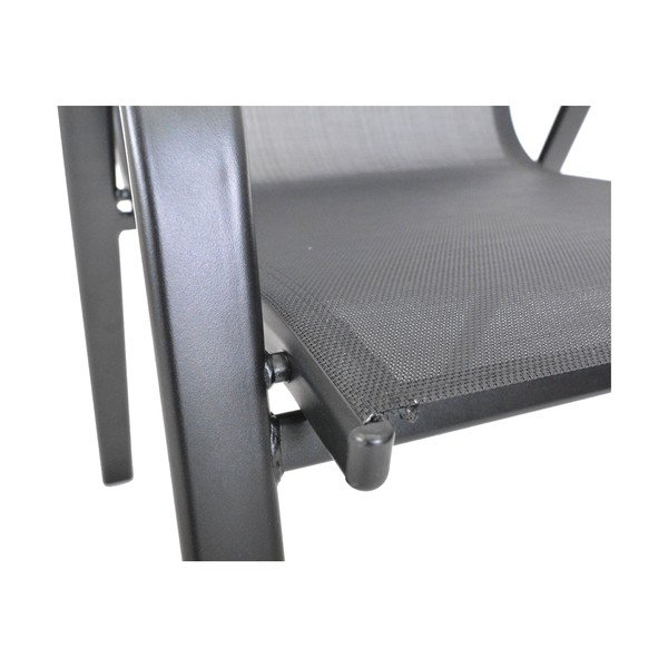 Juodos spalvos metalinė sodo kėdė Sofie – Rojaplast-image-2