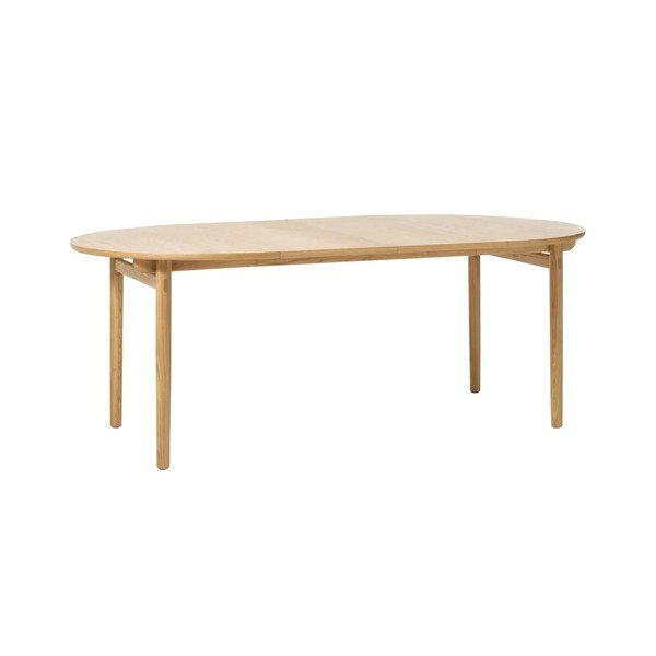 Ąžuolinis apvalus sulankstomas valgomojo stalas ø 120 cm Carno - Unique Furniture-image-3