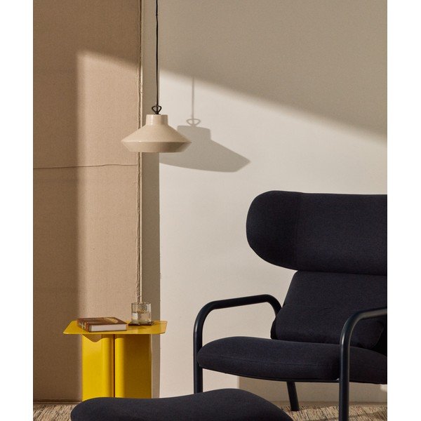 Smėlio spalvos kabantis šviestuvas ø 31 cm su keramikiniu gaubtu Portol – Kave Home-image-1