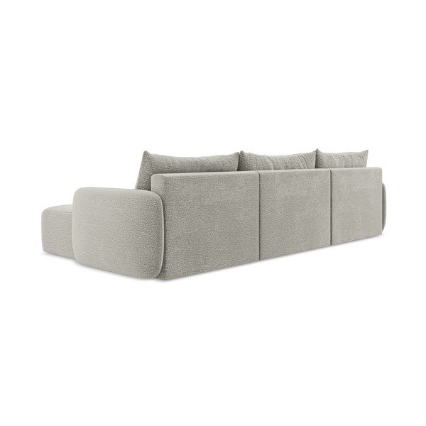 Šviesiai pilkos spalvos sulankstoma/su sandėliavimo vieta kampinė sofa Kalena – Makamii-image-4