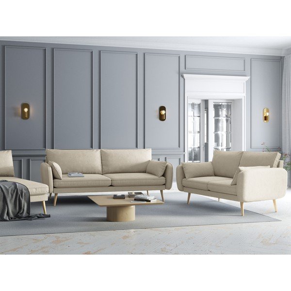 Smėlio spalvos sofa Kooko Home Lento, 228 cm-image-1