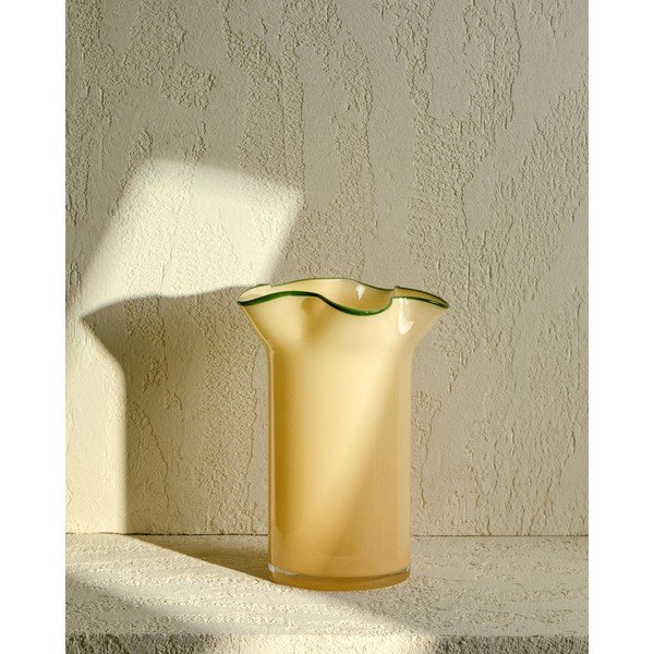 Geltonos spalvos iš stiklo  vaza (aukštis 31 cm) Endasi – Kave Home-image-1