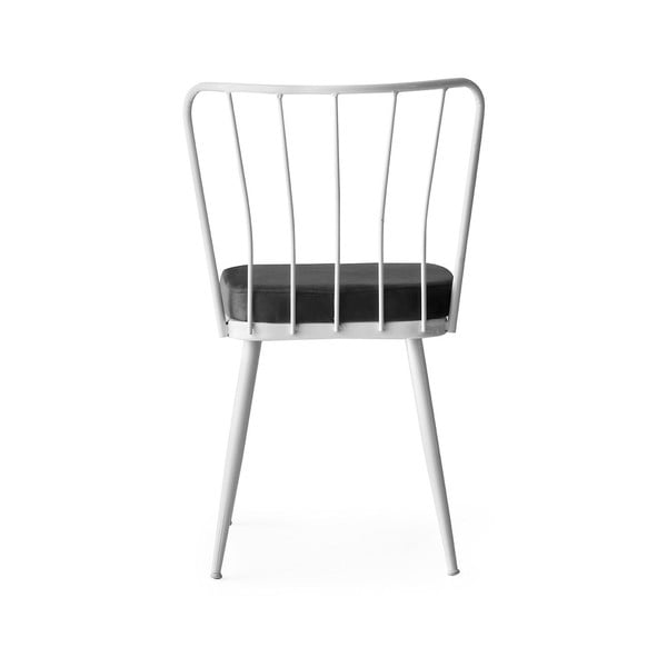 Valgomojo kėdės iš metalo baltos spalvos/juodos spalvos 2 vnt. Yildiz – Kalune Design-image-3