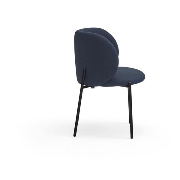 Tamsiai mėlynos spalvos iš audinio valgomojo kėdžių komplektas 2 vnt. Mogi – Teulat-image-3
