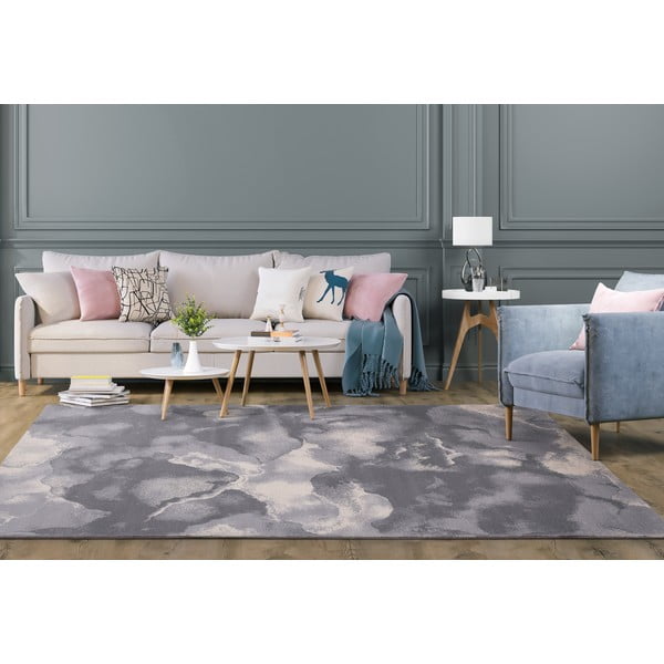 Kilimas iš vilnos pilkos spalvos 160x240 cm Cirrus – Agnella-image-1