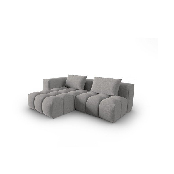 Pilkos spalvos kampinė sofa (su kairiuoju kampu/su gultu) Verona – Cosmopolitan Design