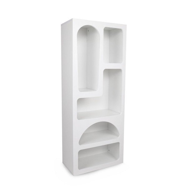 Knygų spinta  baltos spalvos 60x150 cm Lorin – Kalune Design-image-2