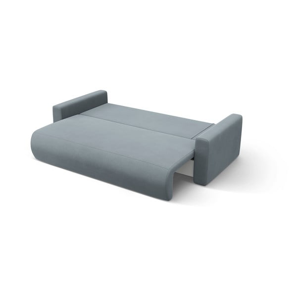 Pilkai mėlynos spalvos iš velveto sulankstoma/su sandėliavimo vieta kampinė sofa Belfast – Cosmopolitan Design-image-4