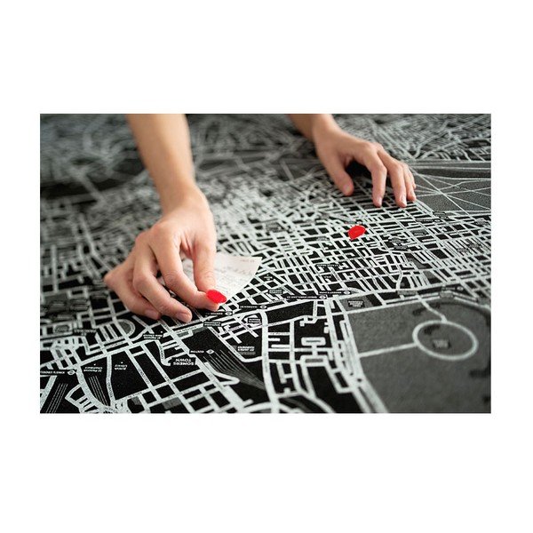 Juodos spalvos sieninis Europos žemėlapis Palomar Pin World, 100 x 80 cm-image-4