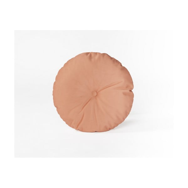 Apvali dekoratyvinė pagalvėlė su aksominiu užvalkalu "Velvet Atelier Peach", ⌀ 45 cm