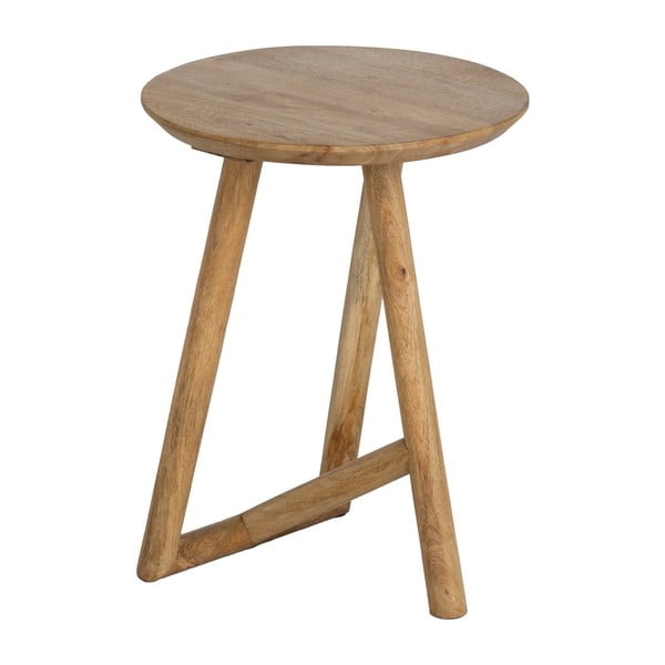 Iš mango masyvo apvalios formos šoninis stalas ø 40 cm Mao – Ixia