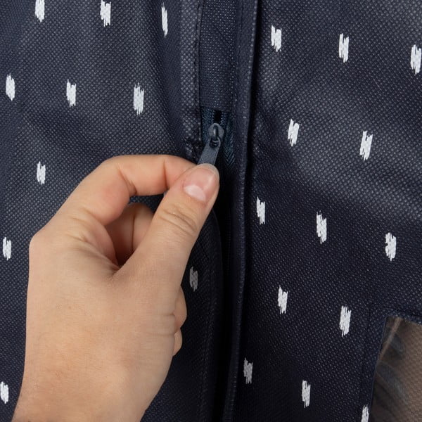 Tamsiai mėlynas pakabinamas drabužių maišas Compactor Dots, 100 cm ilgio-image-4