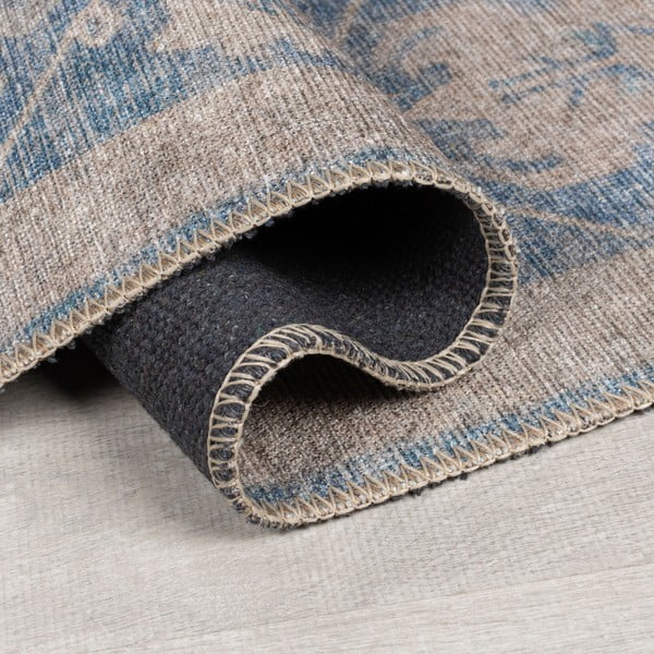 Skalbiamas mėlynos spalvos kilimas 115x170 cm Orelia Global – Flair Rugs-image-2