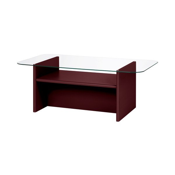 Bordo spalvos kavos staliukas 63x100 cm Tovo – noo.ma