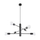 Juodas pakabinamas šviestuvas Sollux Donato 6