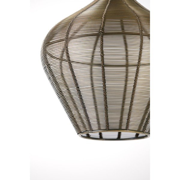 Bronzinės spalvos iš metalo kabantis šviestuvas ø 27 cm Alvaro – Light & Living-image-3