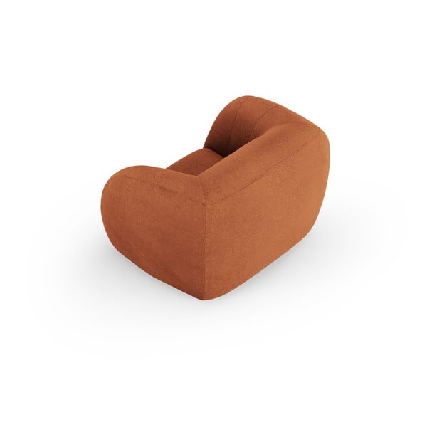 Krėslas iš boucle oranžinės spalvos Essen – Cosmopolitan Design-image-3