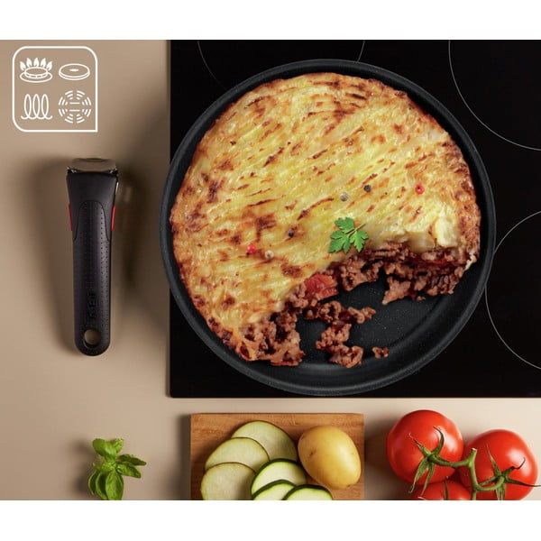 Iš aliuminio puodų rinkiniai 8 vnt. INGENIO Black stone L3998802 – Tefal-image-1