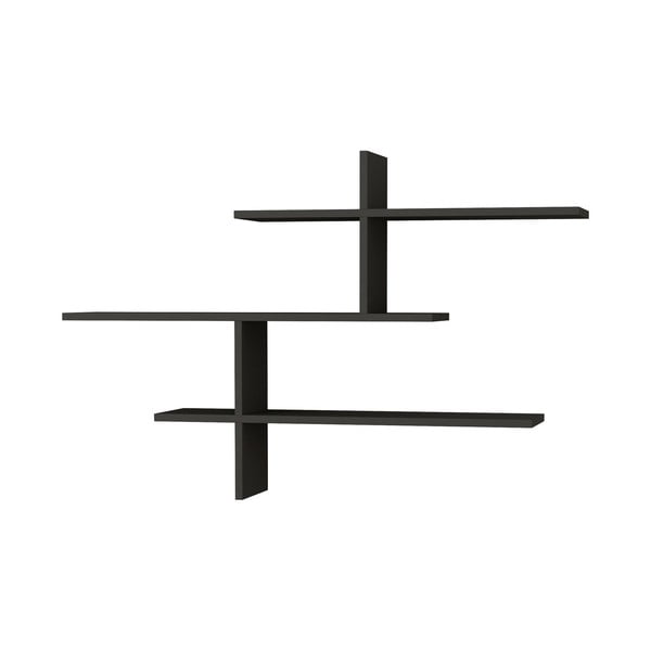 Kelių aukštų sieninė lentyna antracito spalvos 123 cm Leo – Kalune Design