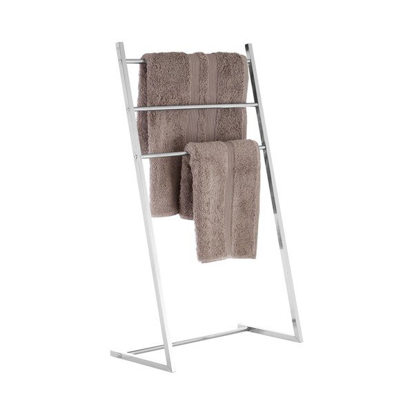 Sidabrinės spalvos iš metalo rankšluosčių stovas Dara – Premier Housewares
