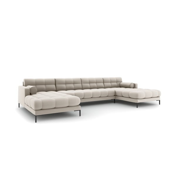 Kampinė sofa smėlio spalvos („U“ formos) Bali – Cosmopolitan Design