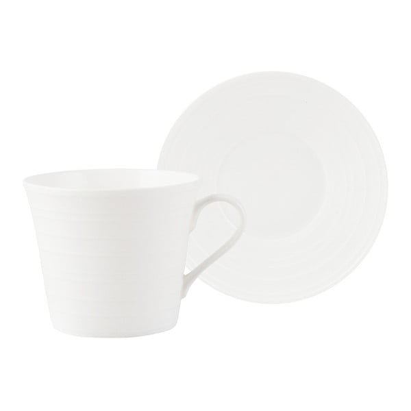 Porcelianinis puodelis ir lėkštė Kūrybiniai viršūnės Mikasa Ciara