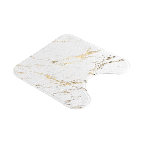 Baltos spalvos/auksinės spalvos vonios kilimėlis 45x45 cm Aquamarbre – douceur d'intérieur