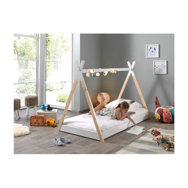 Balta vaikiška lova Vipack Tipi, 90 x 200 cm-image-1