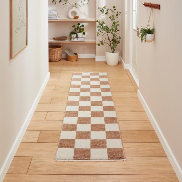 Kilimas smėlio spalvos 60x230 cm Baltimore – Think Rugs-image-1