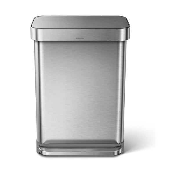 Sidabrinė šiukšliadėžė su pedalu simplehuman, 55 l-image-4