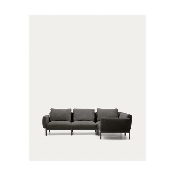Tamsiai pilkos spalvos sodo modulinė sofa 292 cm Sorells – Kave Home-image-2