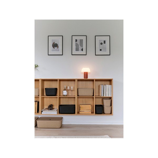 Juodos spalvos daiktadėžės su dangčiu 2 vnt. 32x23x20,5 cm Pulp – Zone-image-4