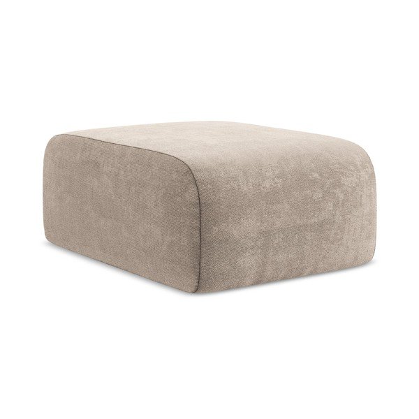 Šviesiai rudos spalvos taburetė iš šenilinio audinio Lani – Makamii