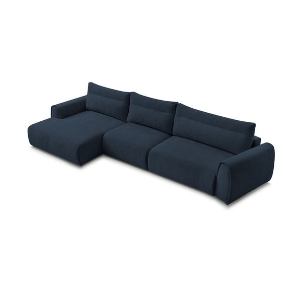 Kampinė sofa tamsiai mėlynos spalvos Aden – Bobochic Paris-image-4