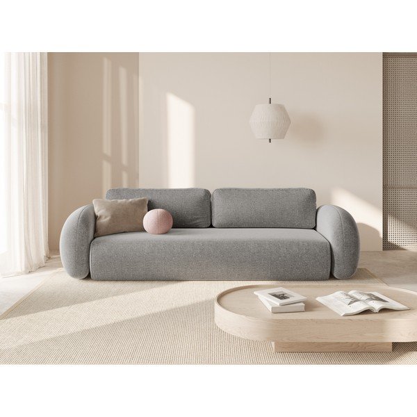 Šviesiai pilkos spalvos iš šenilinio audinio sulankstoma/su sandėliavimo vieta sofa 262 cm Tonale – Cosmopolitan Design-image-1