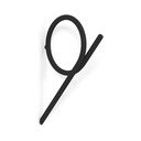 Sieninis juodos spalvos iš plieno kablys Tuba M – Spinder Design