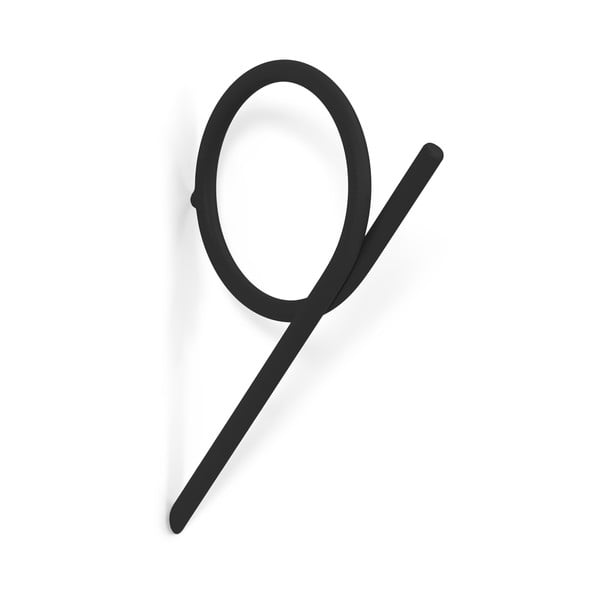 Sieninis juodos spalvos iš plieno kablys Tuba M – Spinder Design