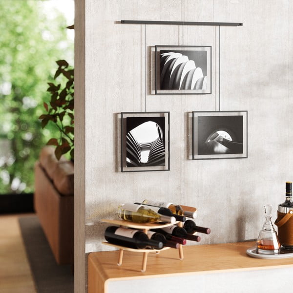 Iš metalo pakabinami rėmai juodos spalvos 3 vnt. 73x82 cm Exhibit – Umbra-image-1