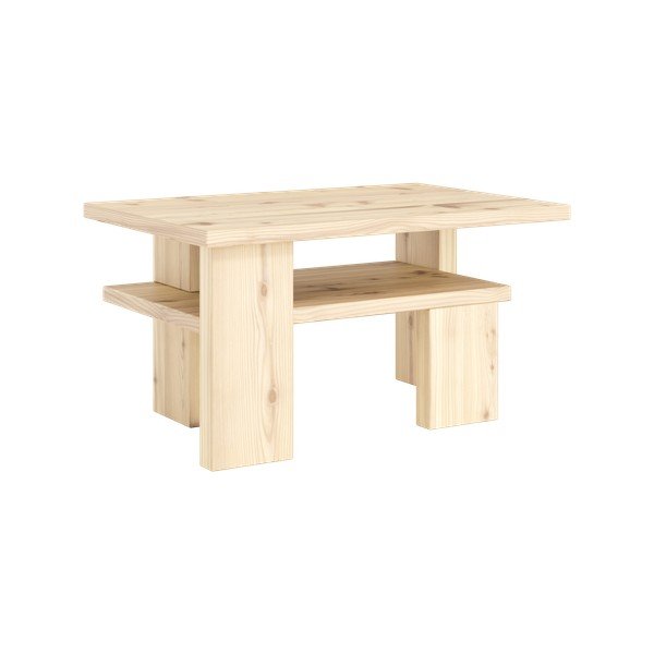 Natūralios spalvos iš pušies masyvo kavos staliukas 45x68 cm Japan – Karup Design-image-3