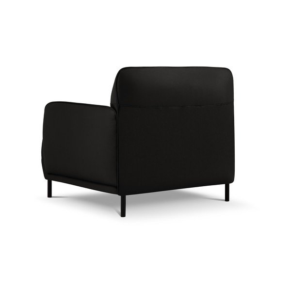 Juodas odinis krėslas Windsor & Co Sofas Neso-image-2