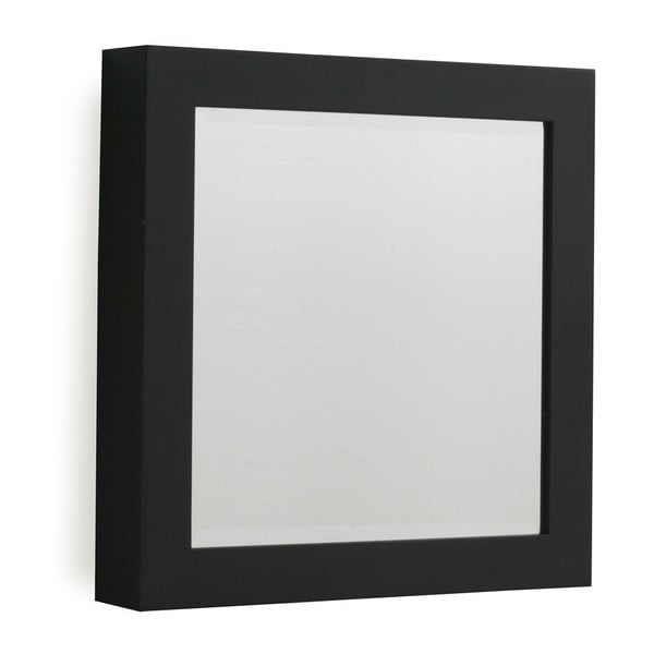 Juodas sieninis veidrodis "Geese Thick", 40 x 40 cm