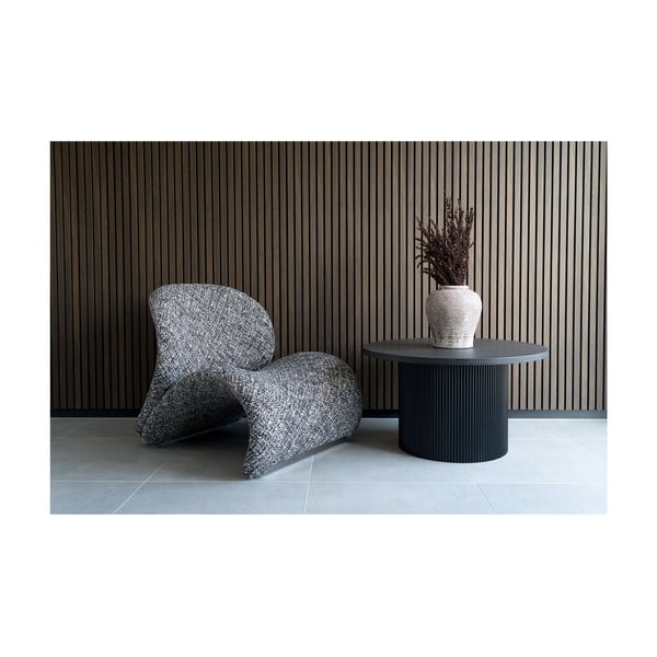 Apvalios formos kavos staliukas tamsiai rudos spalvos iš tuopos ø 80 cm Boavista – House Nordic-image-2