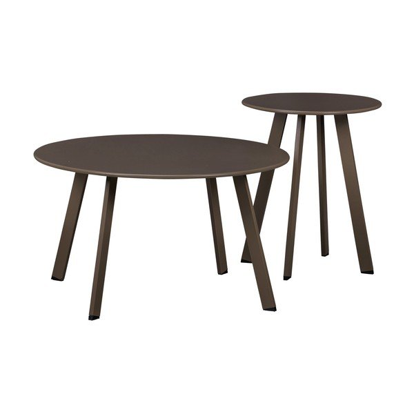 Iš metalo apvalios formos sodo šoninis staliukas ø 40 cm Fer – WOOOD-image-2