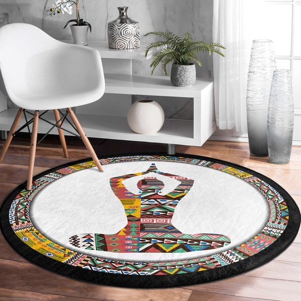 Skalbiamas/robotiniams dulkių siurbliams apvalios formos kilimas ø 80 cm Comfort – Mila Home-image-3