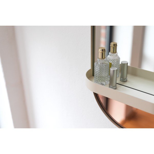 Oranžinis sieninis veidrodis su lentyna Remember Taupe-image-2