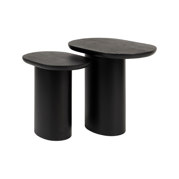 Iš mango medžio paviršiaus šoniniai stalai 2 vnt. 37x56 cm Bela – White Label