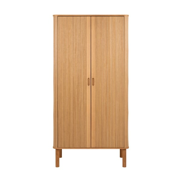 Drabužių spinta natūralios spalvos iš ąžuolo 100x200x55 cm Langley – Actona