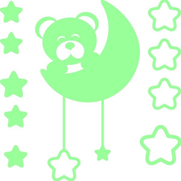 Švytintis lipdukas Fanastick Teddy Bear-image-2