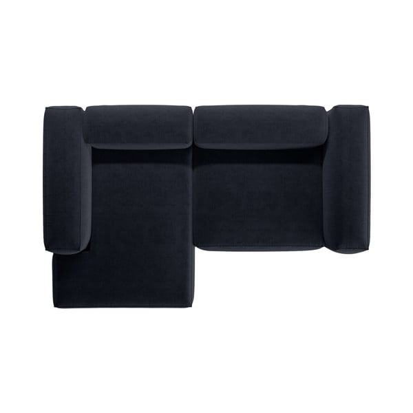 Tamsiai mėlynos spalvos kampinė sofa (su kairiuoju kampu/su gultu) Bergamo – Cosmopolitan Design-image-3