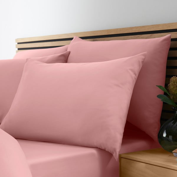 Rožinės spalvos dvigulė/itin ilga patalynė 260x220 cm So Soft Non-Iron – Catherine Lansfield-image-3